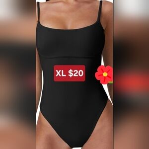 ☆Black Sexy One-Piece Swimsuit Xl